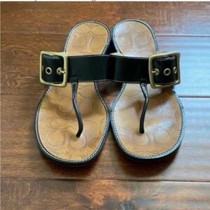 Coach Large Buckle Sandals